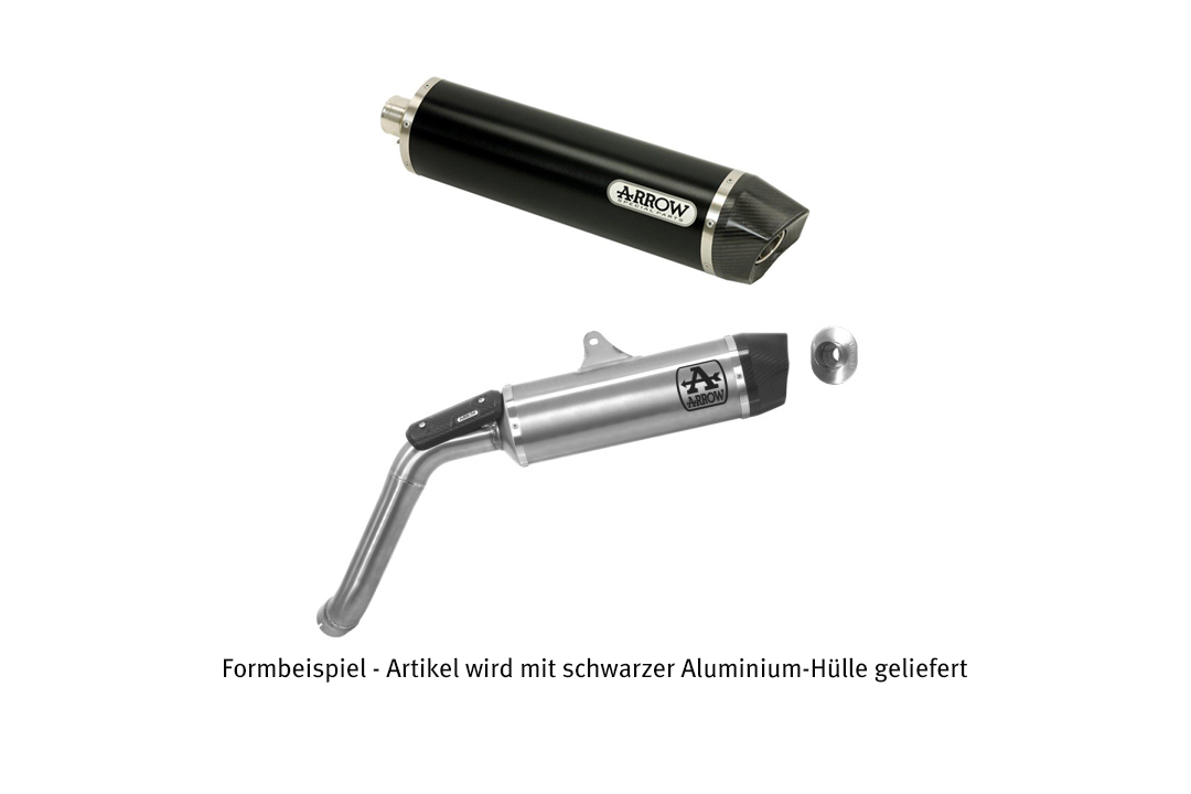 Escape ARROW DARK INDY RACE para Moto Guzzi V85 TT 2019-, Aluminio negro