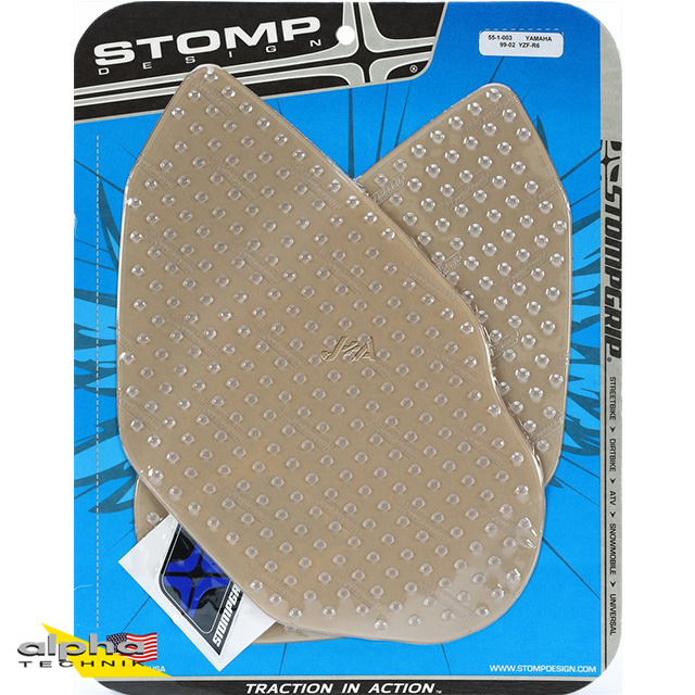 Stompgrip transparente, Volcano, para Yamaha YZF-R6, 1999-2002