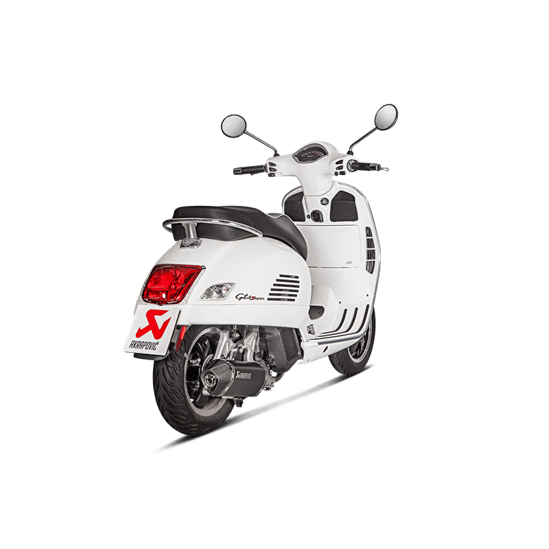 Sistema de escape Akrapovic Slip-On Line (SS) para Vespa GTS 125/150 i.e Super año de modelo 2017-2020