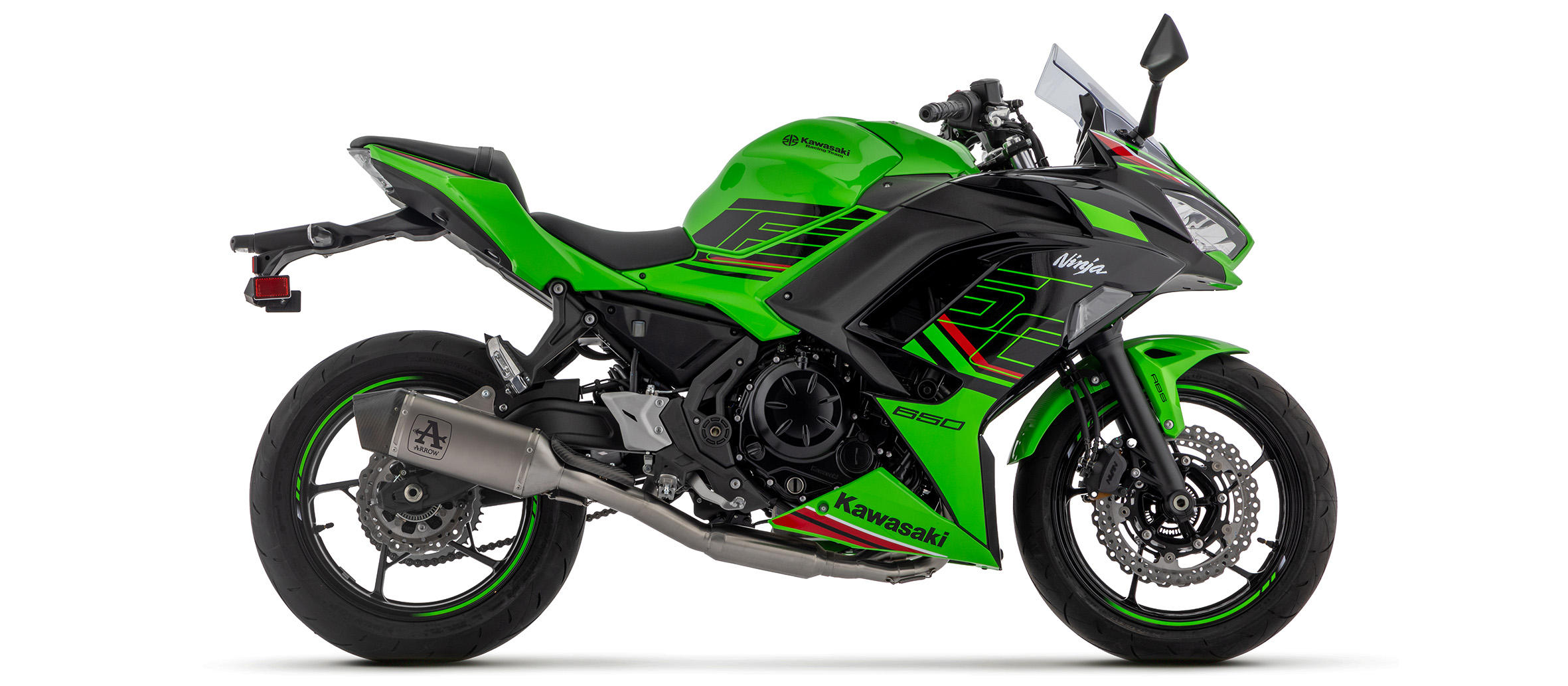 Sistema completo ARROW con silenciador VELOCE de titanio con tapa de carbono para Kawasaki Ninja 650, Z650 año del modelo 2024-