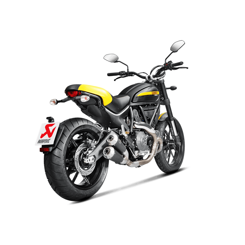 Escape Akrapovic Slip-On Line (Titanio) para Ducati Monster 797 Año del modelo 2017-2020, Scrambler Café Racer 2017-2020, Scrambler Icon/Urban Enduro/Classic/Full Throttle 2015-2020