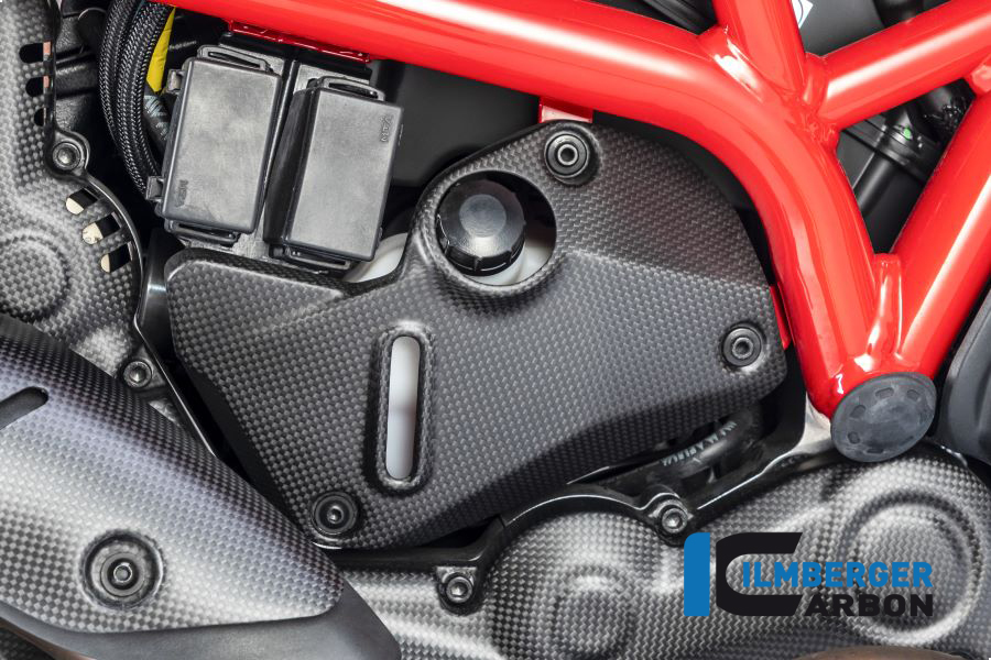 Cubierta de carbono Ilmberger bajo el chasis lado derecho, mate Ducati Monster 1200, 1200S 2017-