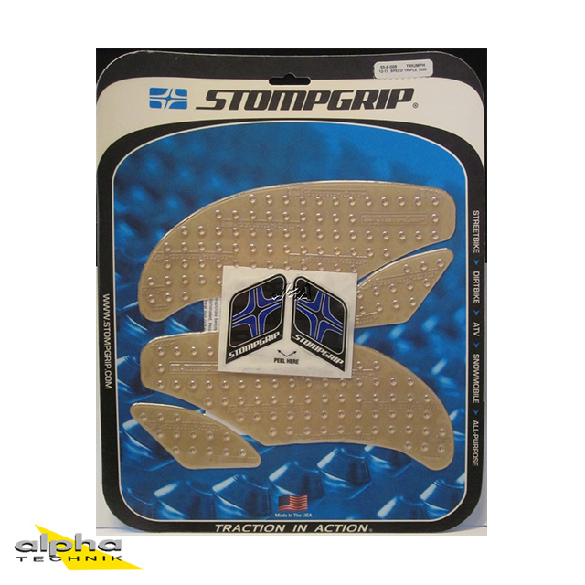 Stompgrip transparente, Volcano, para Triumph, Speed 94 (R), 2015-2017, Speed Triple 1050i (R), 2011-2015