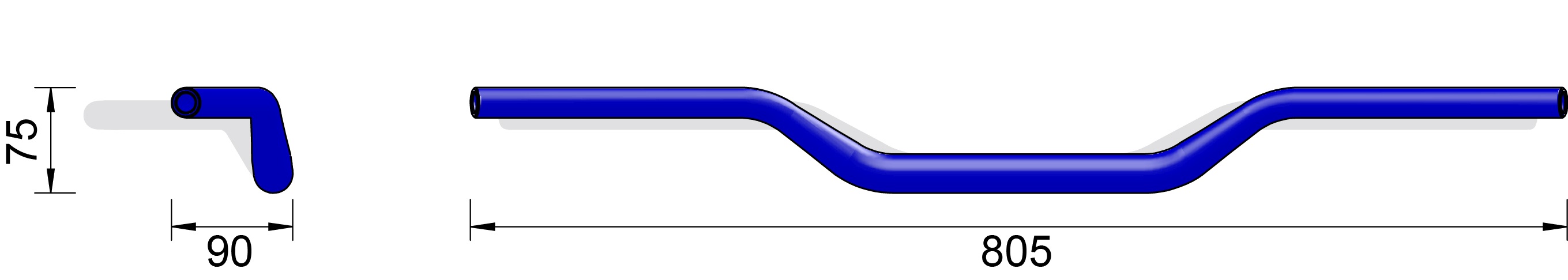 LSL X-Bar Aluminio-manillar Barra Transversal X00, 1 1/8 pulgadas, oro