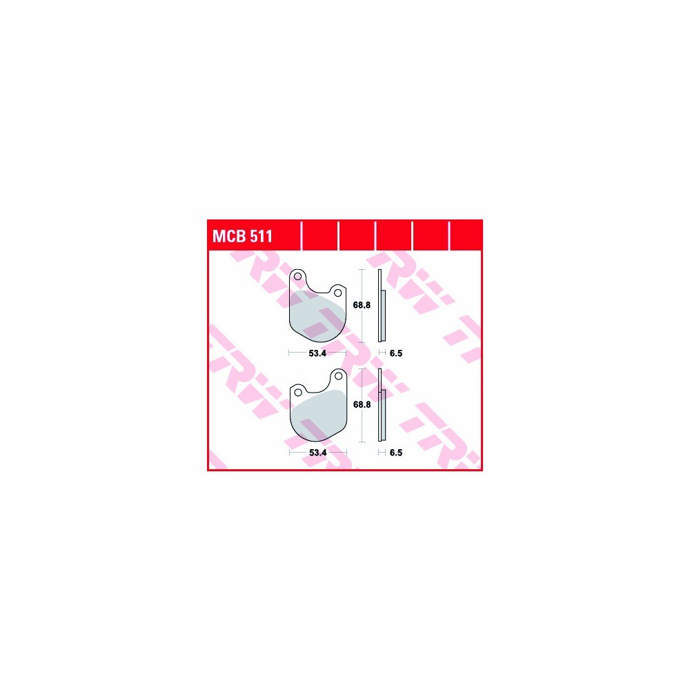 TRW pastillas del frenosatz Allround MCB511 anterior, delanteroe