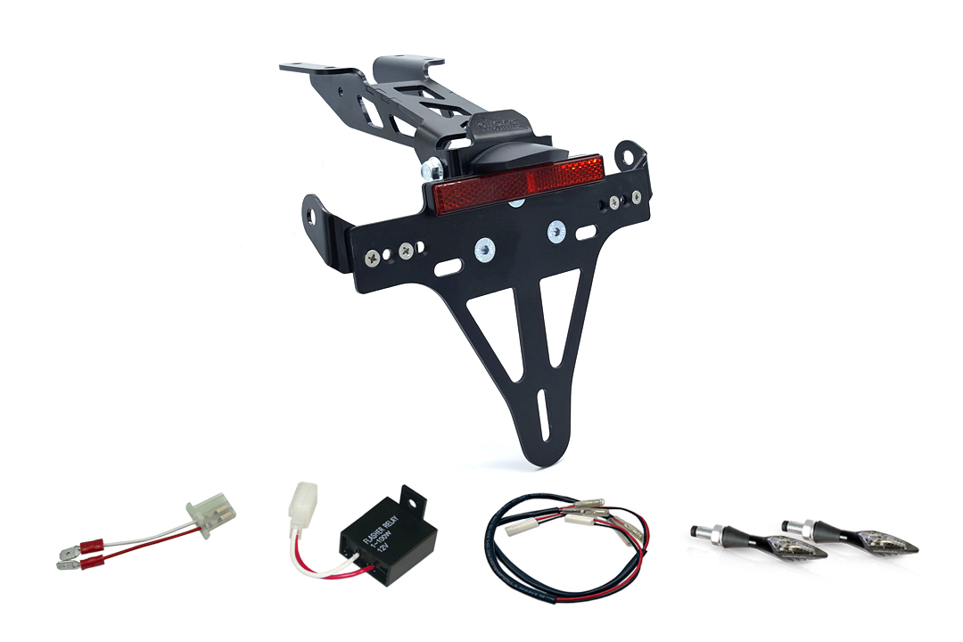 Kit Soporte de Matrícula y luz de intermitente X-LED alpha Technik para Yamaha MT125 a partir del año modelo 2020 (Trasero)