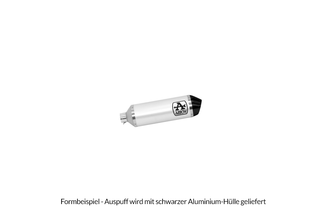 Escape ARROW URBAN para Peugeot Metropolis 400 2017-, Aluminio negro con tapa final de acero inoxidable negra