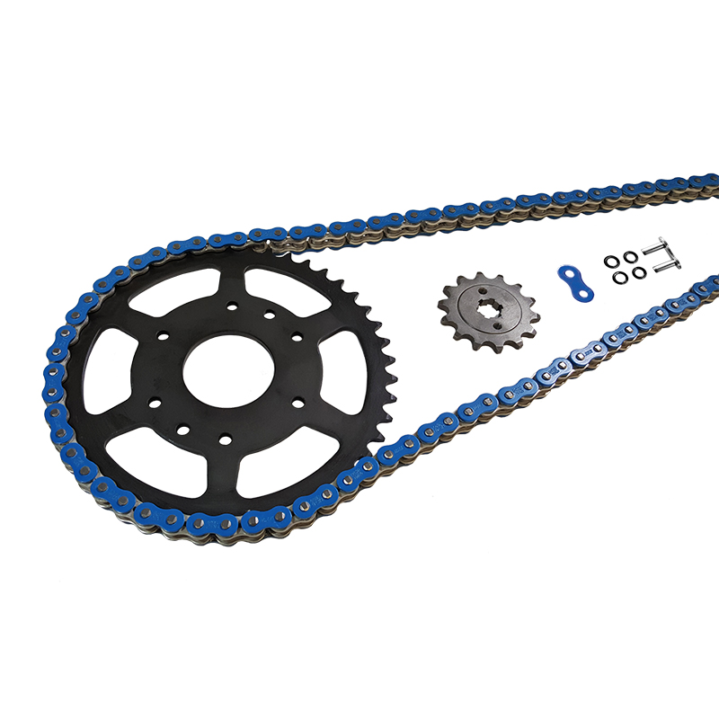 Kit de cadena EK 525 MVXZ-2 para Kawasaki Z900RS a partir del año de modelo 2018 - Color Azul