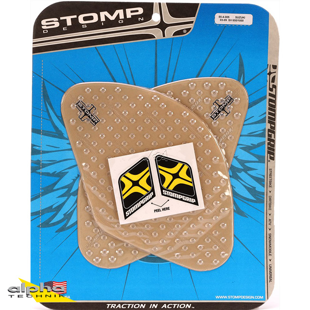 Stompgrip transparente, Volcano, para BMW, R1200GS (Adventure), Suzuki, SV650 (S), SV1000