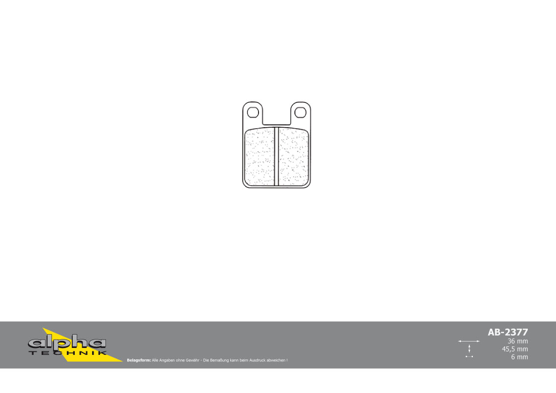 alpha Technik Pastillas de Freno de Carretera con ABE