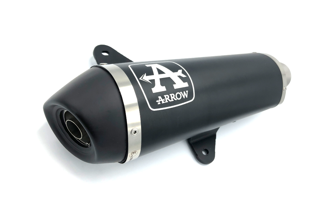 ARROW Silenciador DARK URBAN para Piaggio Vespa GTS300 2017-, Aluminio negro
