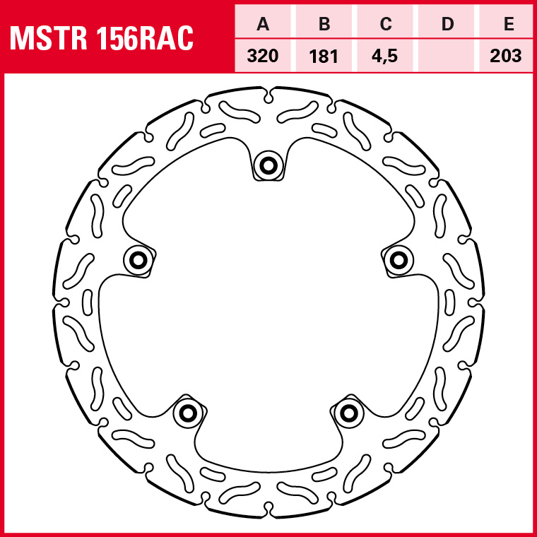 TRW disco de freno Deportivo BMW Semiflotante MSTR156RAC