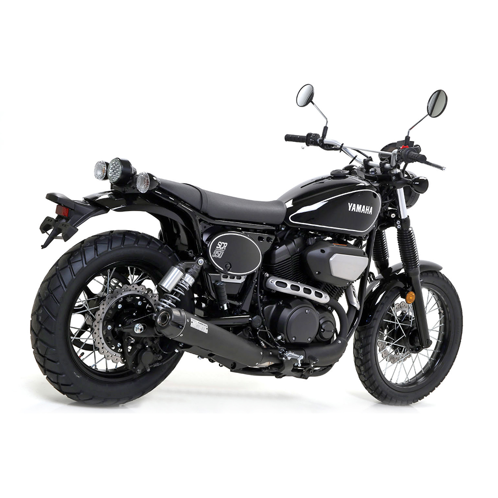 ARROW Escape REBEL DARK para Yamaha SCR950 2017-, Acero inoxidable negro (Solo con colector ARROW)
