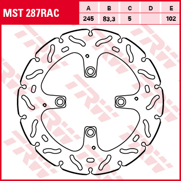 TRW disco de freno Sportivo rígido MST287RAC