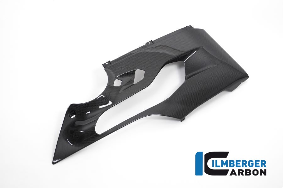 Parte inferior del carenado de carbono Ilmberger lado derecho brillante, Carbono