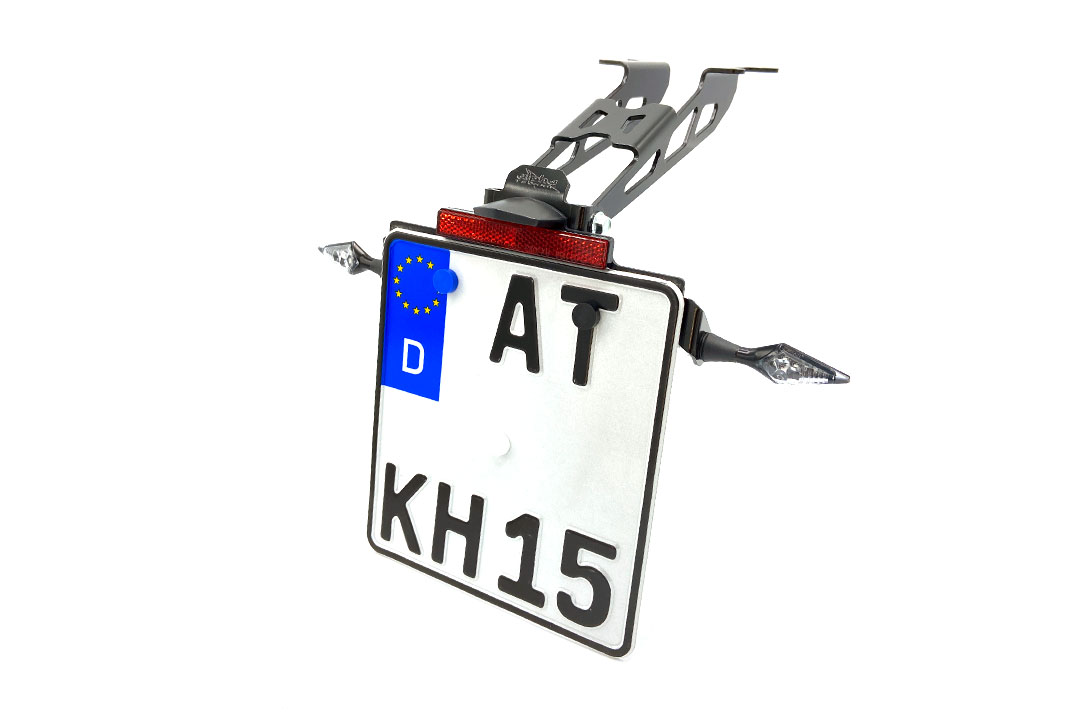 Soporte de matrícula alpha Technik para Yamaha MT-09 / MT-09 SP, Tipo RN69 / RN82 / RN83, a partir del año de modelo 2021-