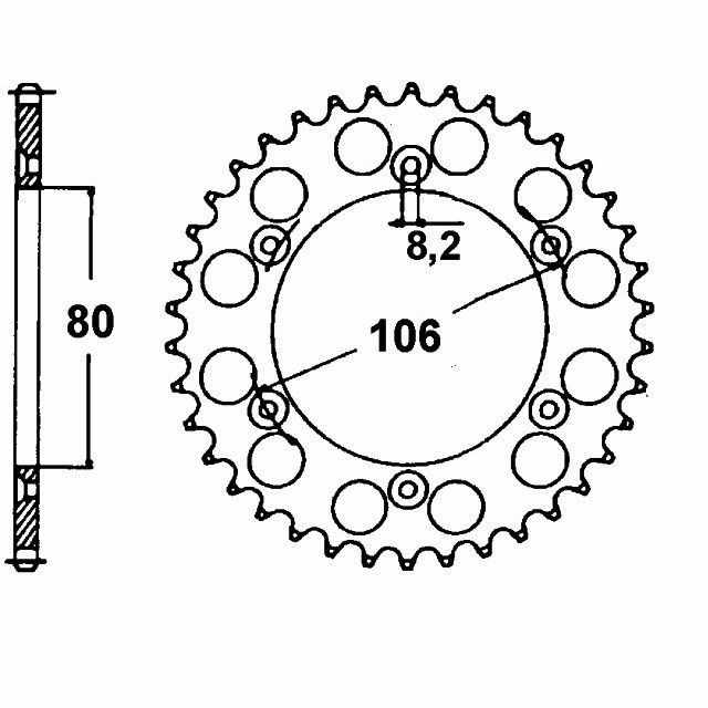 Kit de cadena con cadena DID 520ZVM-X, color oro, para Aprilia ETX125 (80 km/h), año de modelo 1998-