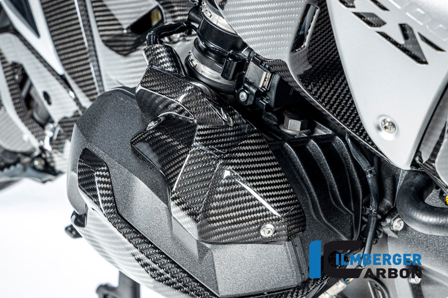 Cubierta de boquillas de inyección de carbono Ilmberger lado derecho, brillante, BMW R1300GS 2023-
