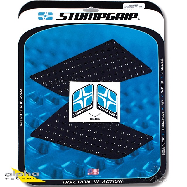 Stompgrip negro, Volcano, para Suzuki SFV650 Gladius, 2009-2015