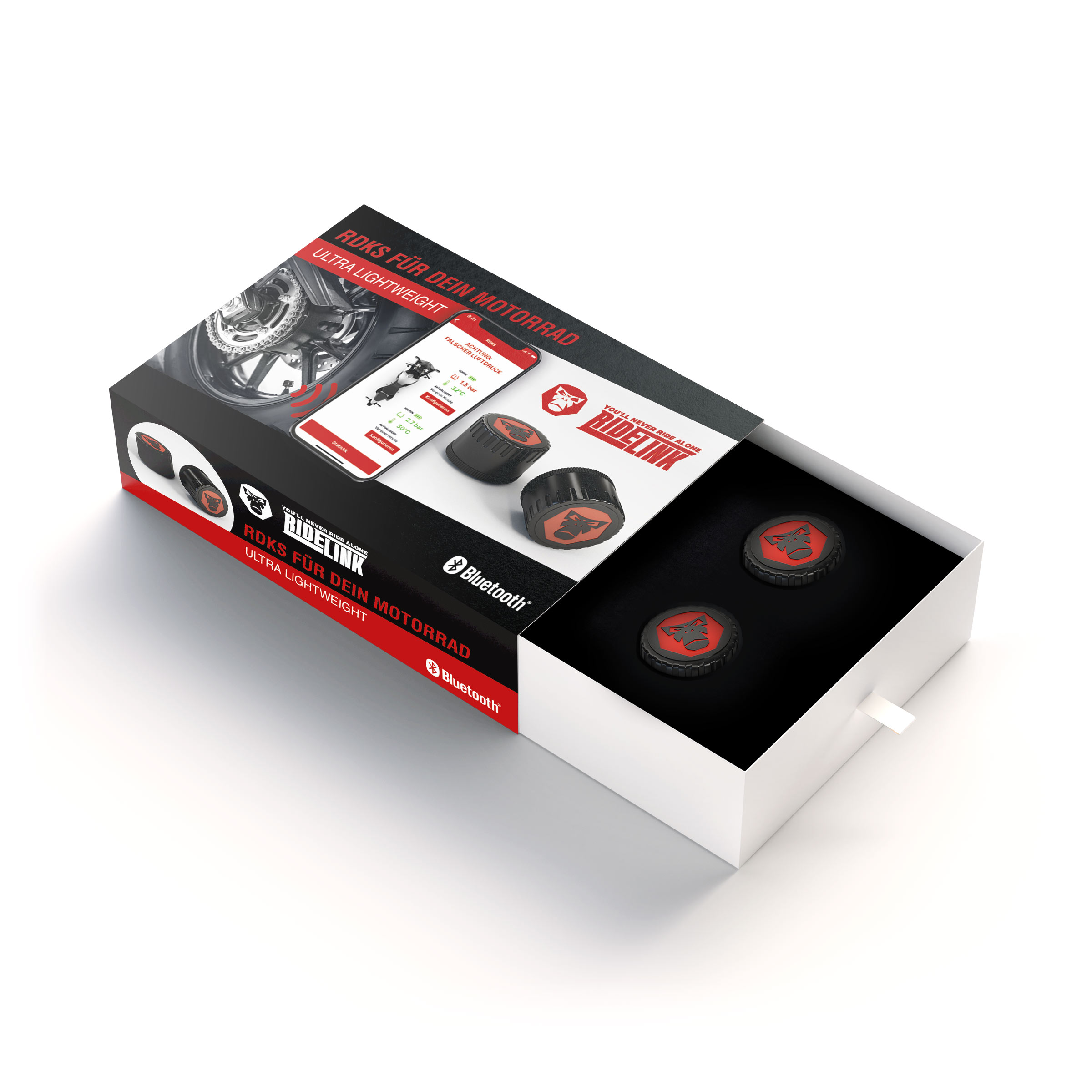 RideLink RDKS Sistema Bluetooth de control de presión de neumático para motocicleta