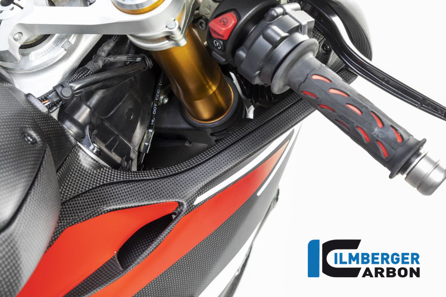 Cubierta de conducto de aire de carbono Ilmberger lado derecho mate para Ducati Panigale V4 / V4S a partir de 2018