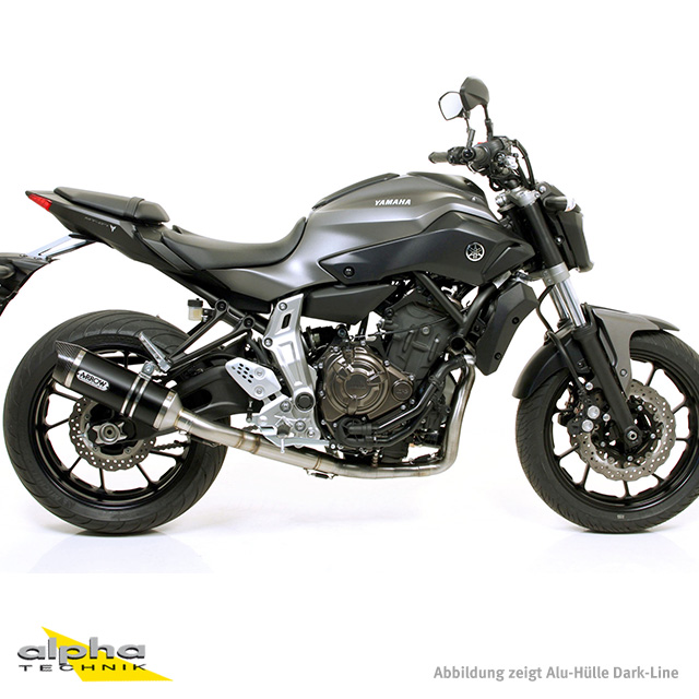 Escape ARROW THUNDER para Yamaha MT07 / Tracer 700 2014-2020, Carbono (Solo con colector ARROW)