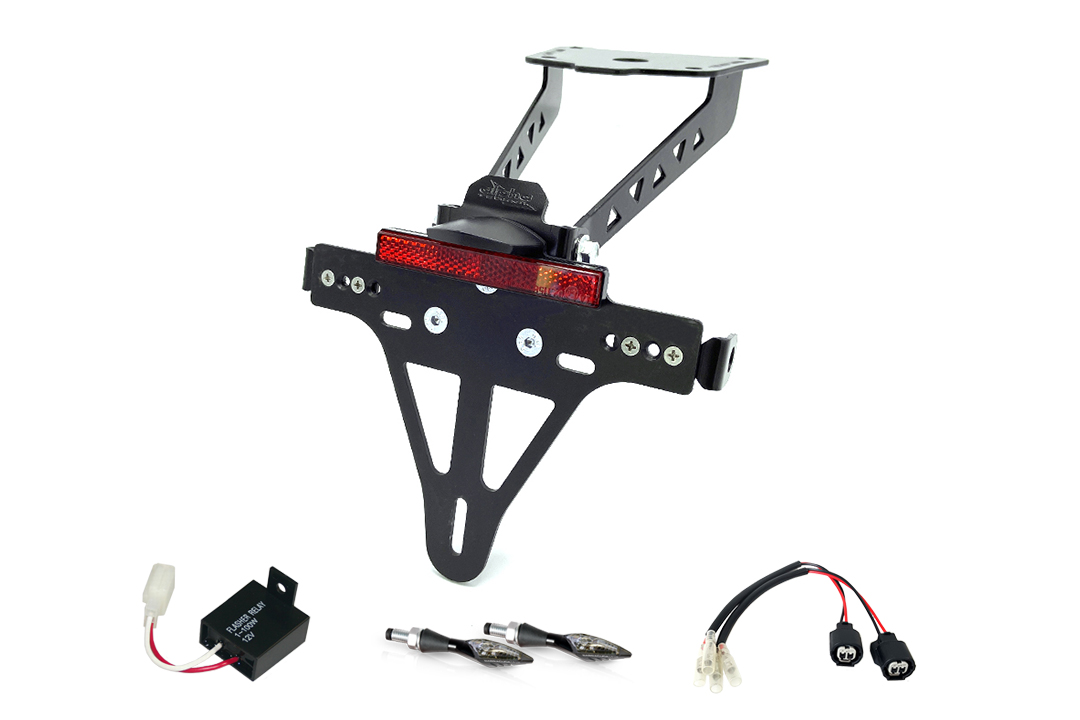 Kit de portamatrículas e intermitentes XLED para Kawasaki Z900RS a partir del año de modelo 2018 Tipo ZR900C y a partir del año de modelo 2021 Tipo ZR900K (Trasero)