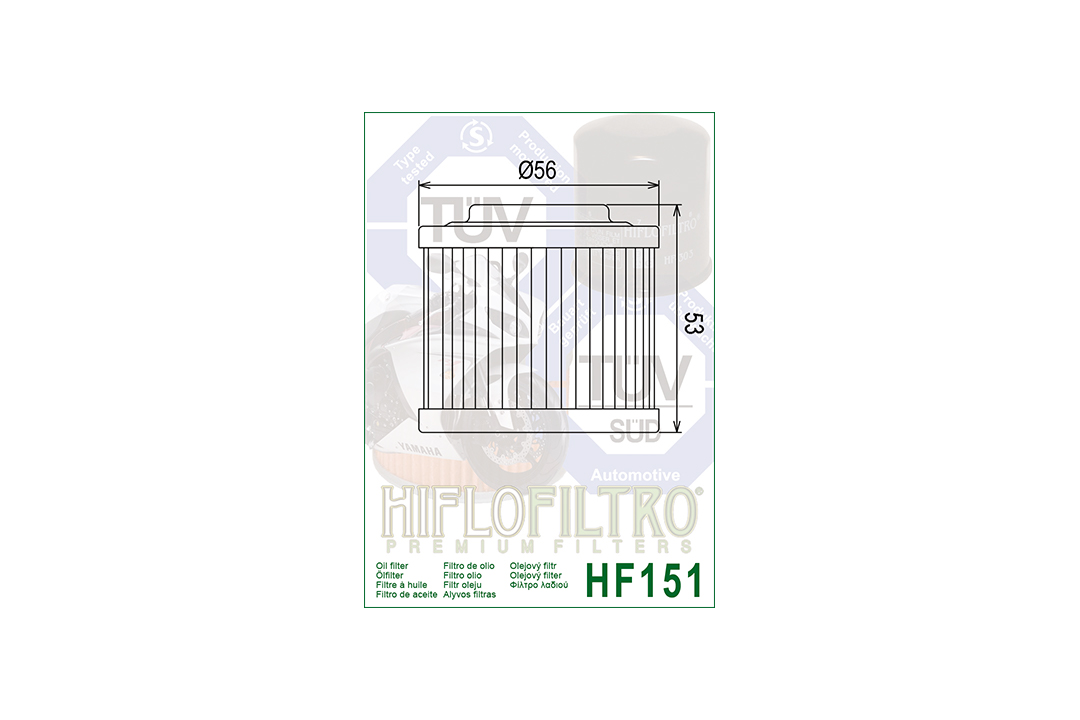 HIFLO filtro de aceite HF151 para diversos modelos Aprilia / Bimota / BMW / CCM / Jawa / MZ