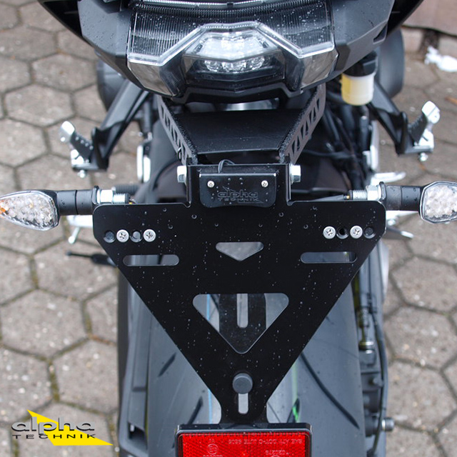 Soporte de matrícula alpha Technik Yamaha MTN850-A, MT09 ABS, MT09SP; Tipo RN43; Año de modelo 2017-