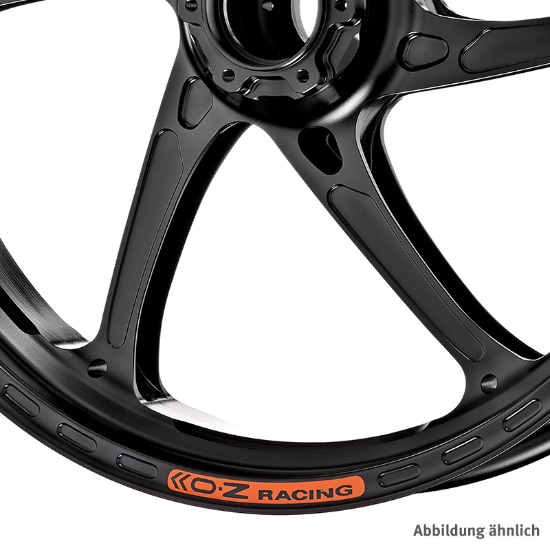 Juego de llantas OZ Gass RS-A de aluminio en negro brillante para Kawasaki Ninja ZX-4R(R), ZX400P, 2023-2024