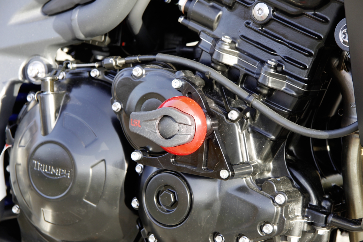 Kit de montaje de protectores anticaída LSL para Triumph Speed Triple/Tiger 1050, 2012-, negro