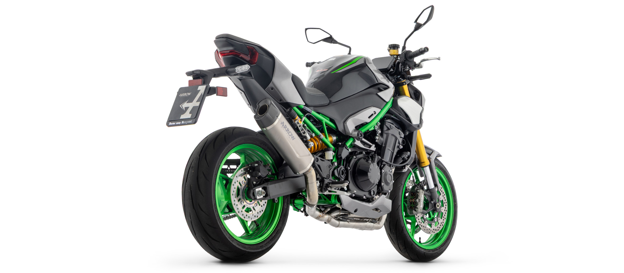 Escape ARROW INDY RACE EVO Titanio para Kawasaki Z900 Año del modelo 2025-