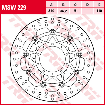 TRW disco de freno Universal Flotante MSW229