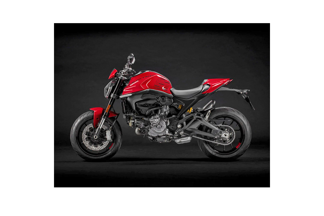 Almohadilla Stompgrip depósito de gasolina negra, Icon, Kit depósito de gasolina Streetbike para Monster 937 (plus, SP), 2021-2025, Monster 1200 (S), 2021-2024