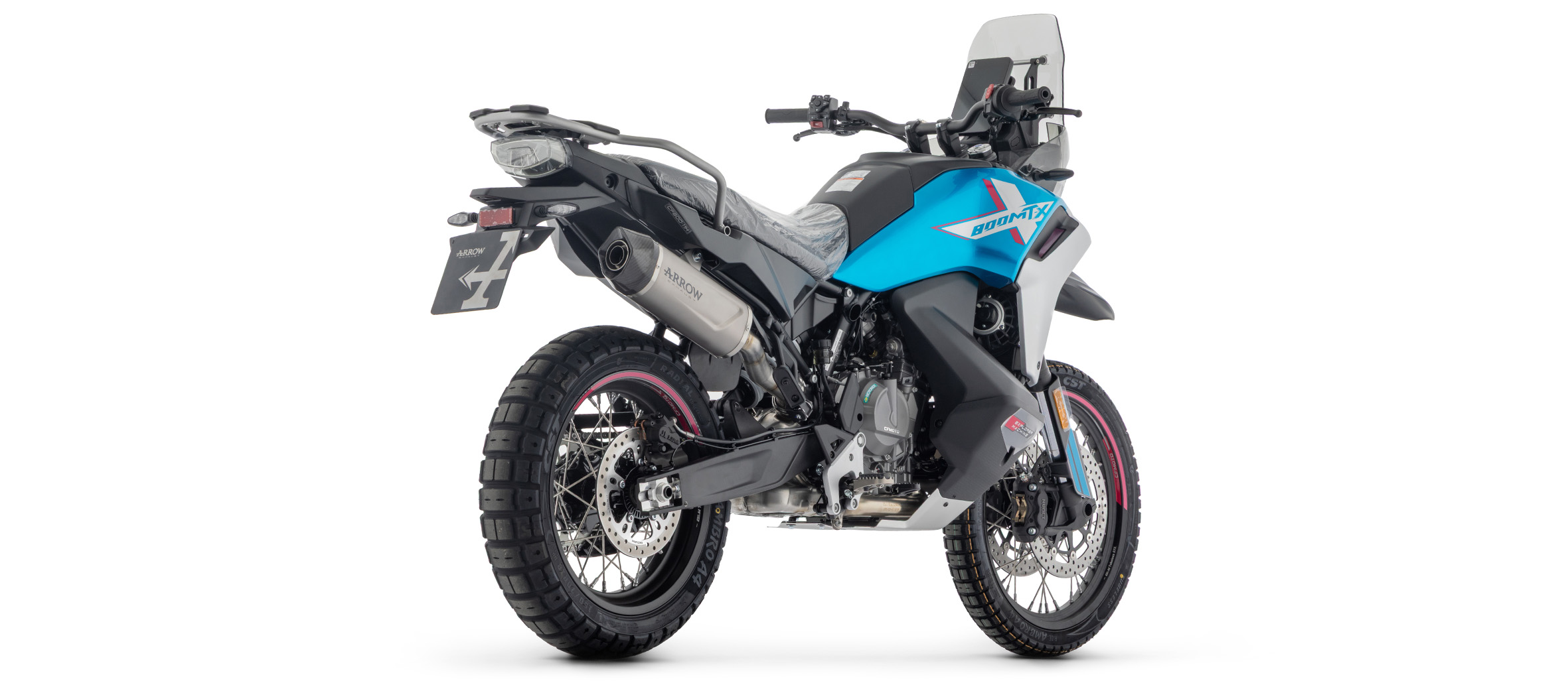 ARROW Escape INDY RACE EVO Aluminio para CF Moto 800 MT-X, 2025-