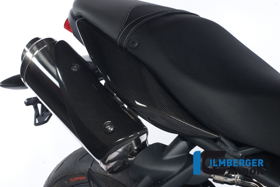 Tapa lateral de carbono Ilmberger bajo el asiento lado derecho, Carbono