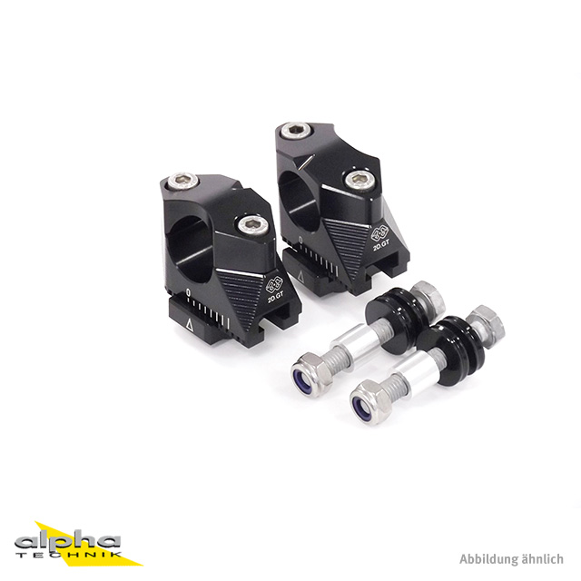 Abrazaderas de manillar ajustables GILLES 2DGT negras