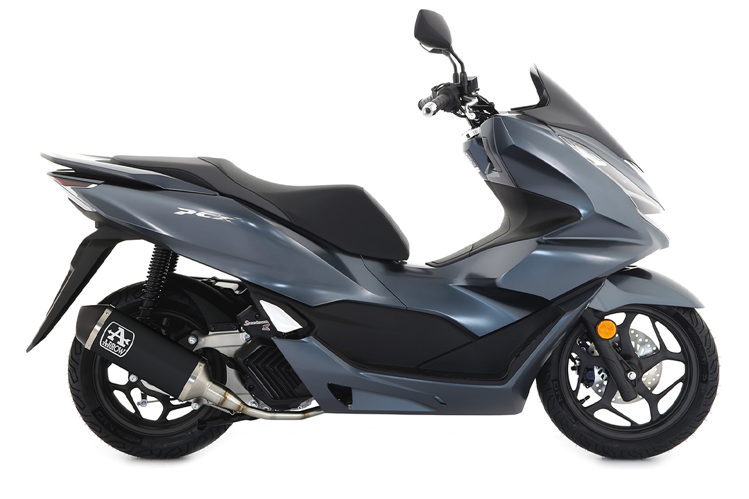 Escape ARROW URBAN para Honda PCX125 2021-, Aluminio y negro (Solo con tubo intermedio ARROW)