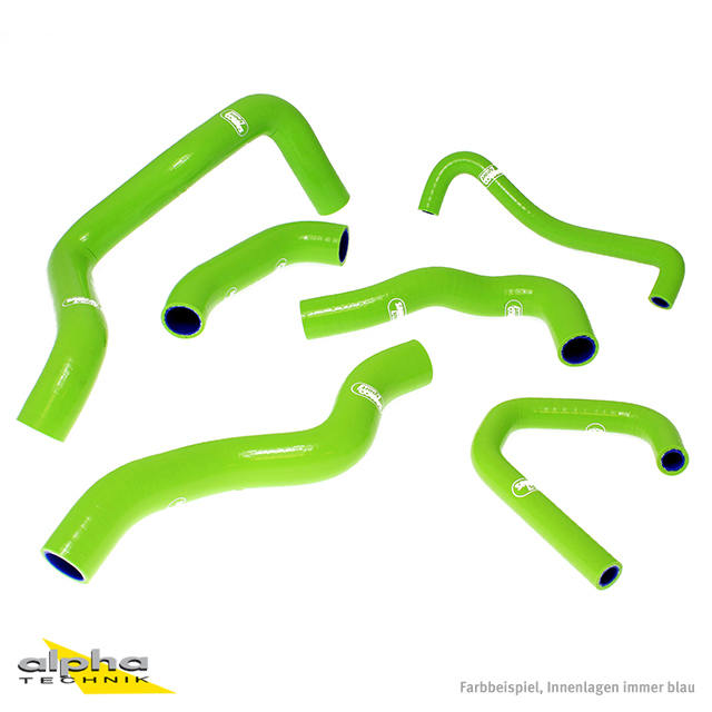 Kit de mangueras de silicona SAMCO SPORT verde para Kawasaki ZX6R año de modelo 2009-2023