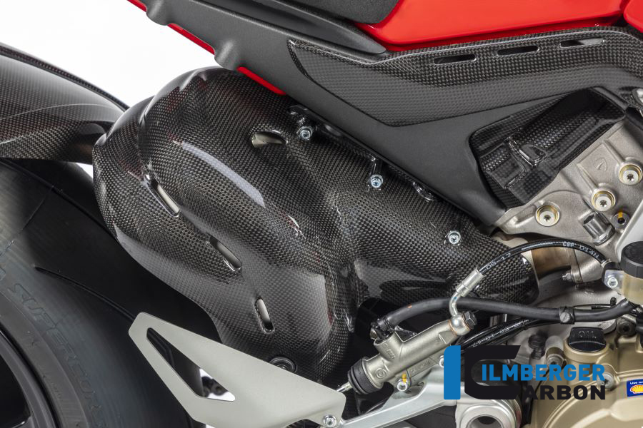 Ilmberger Carbon Protector Térmico de Escape brillante (2 piezas) Panigale V4/V4 S