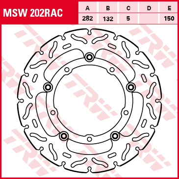 TRW disco de freno Deportivo flotante MSW202RAC