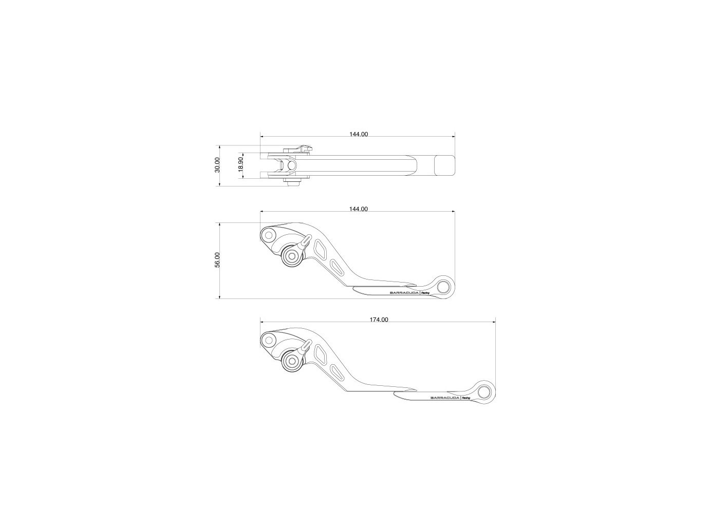 Juego de freno y maneta del embrague Barracuda para Kawasaki Z1000 / Z1000SX / Z900RS