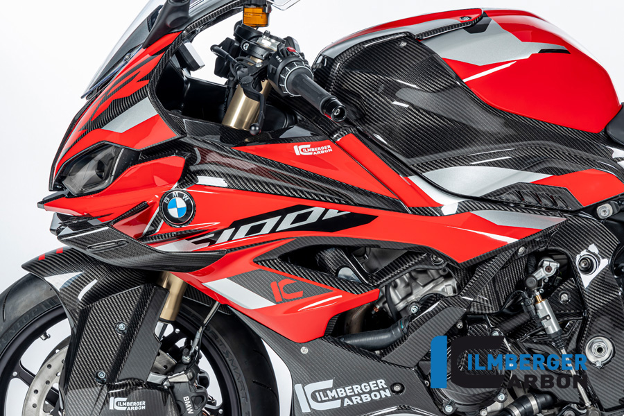 Panel lateral de carenado de carbono Ilmberger lado izquierdo, brillante, BMW S1000RR 2023-