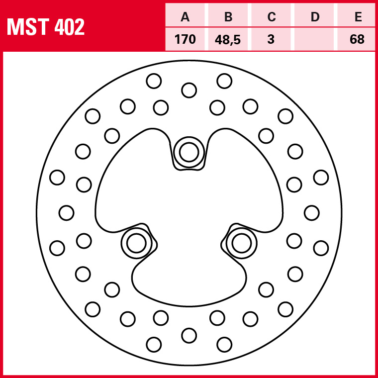 TRW disco de freno Allround Fijo MST402