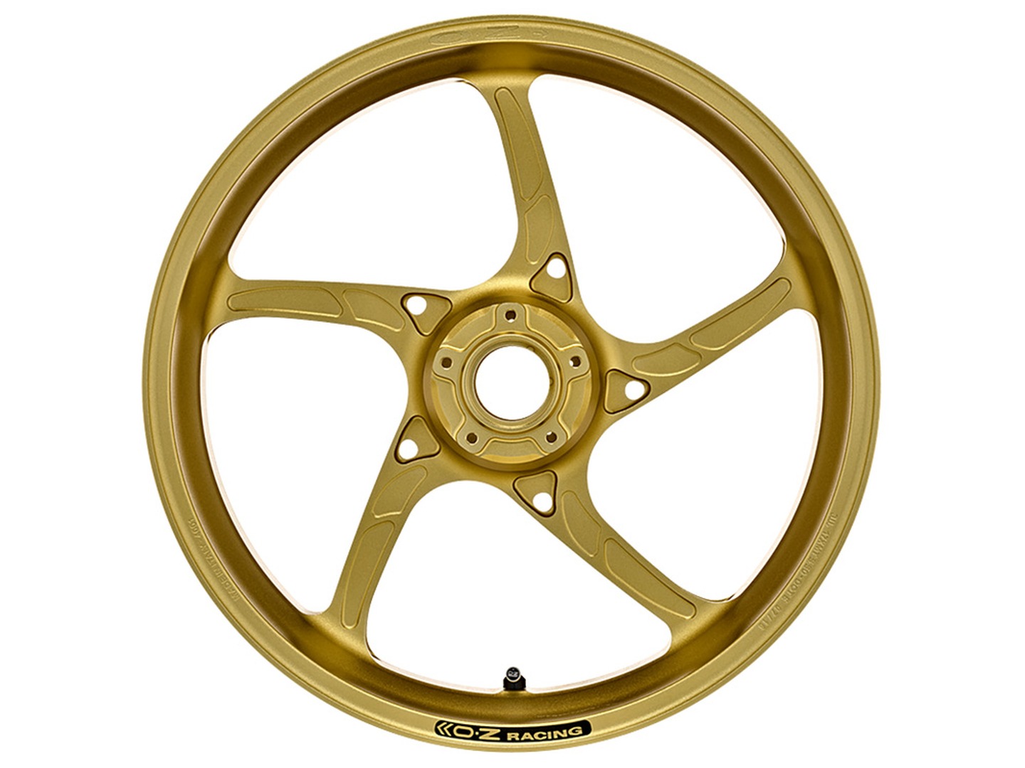 OZ Piega Llanta de aluminio trasero en dorado mate para Triumph Daytona 675, D67LC, 2006-2012 y Street Triple R, D67LD, 2007-2012