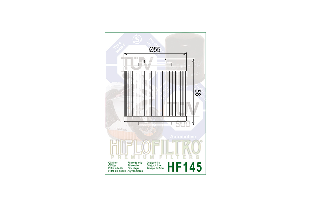 HIFLO filtro de aceite HF145 para varios modelos Aprilia / Derbi / Keeway / MZ / Sachs / Yamaha