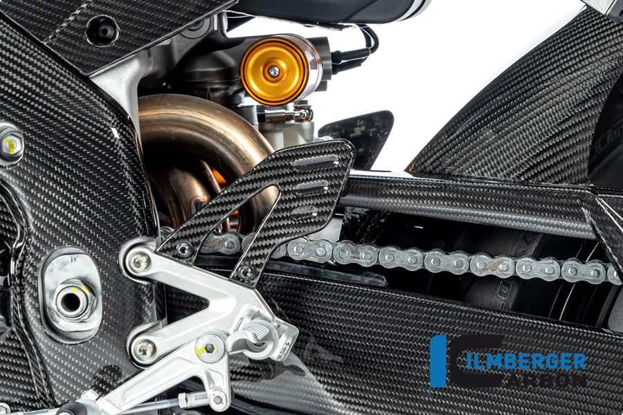 Protector de Talón de Carbono Ilmberger lado izquierdo Brillante para Aprilia RSV4 / Tuono V4 2021-