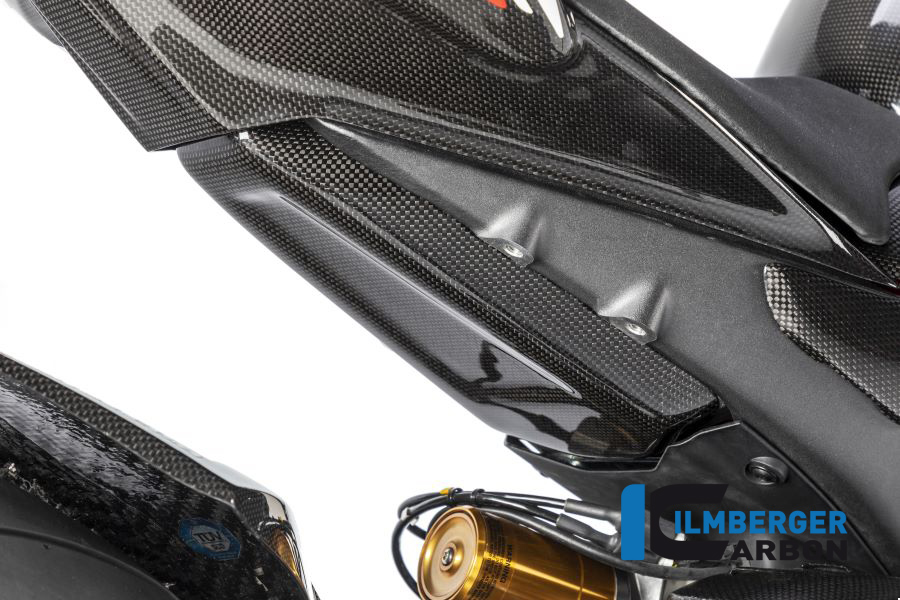 Ilmberger Carbon depósito de gasolinaschutz inferior trasero brillante, Ducati Panigale V4 Racing 2019-