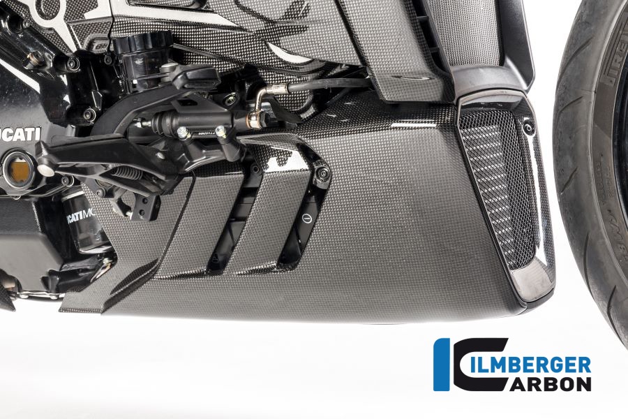 Spoiler de motor Ilmberger de carbono lado derecho brillante