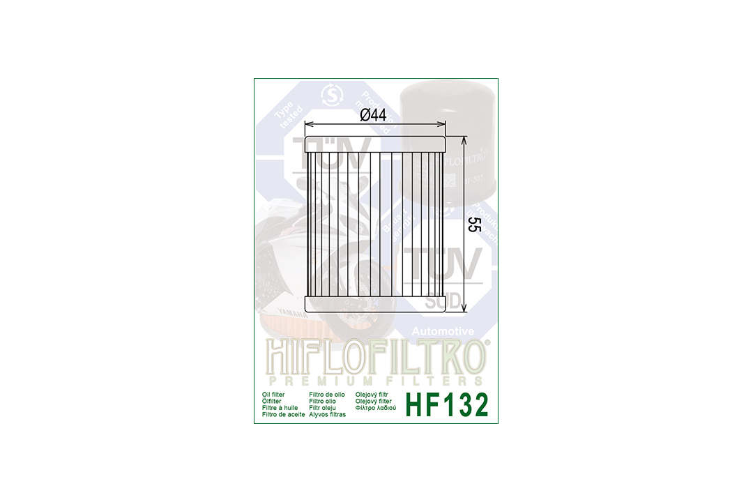 HIFLO filtro de aceite HF132 para diversos modelos Beta / Kawasaki / Suzuki / SYM / Yamaha